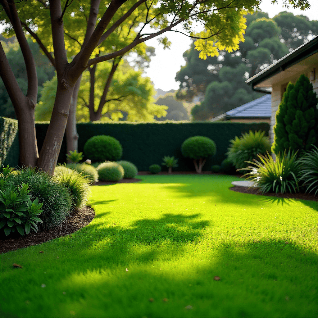 Freshly mowed lawn with healthy green grass maintained by Restorerefine